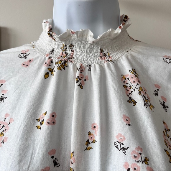 NWT Free People Cottagecore Women’s Petit Fours Ivory Floral Mini Dress Size XL - Picture 3 of 12